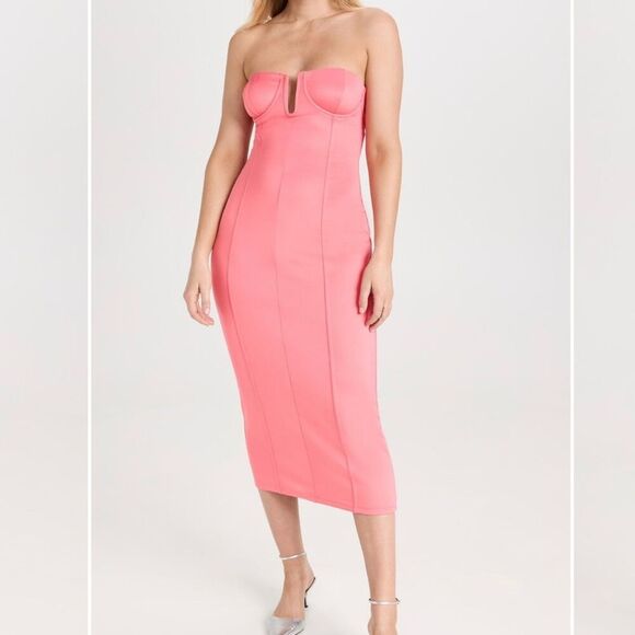 Victor Glemaud NWT Bustier Dress XS Peach - Picture 1 of 16